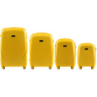 Moderní cestovní kufry GANS - set XS+S+M+L - žluté