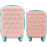Dětské cestovní kufry BUBBLE - set XS+S - růžové
