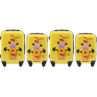 Wings Žlutá sada dětských kufrů