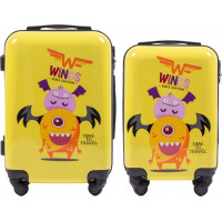 Wings Žlutá sada dětských kufrů