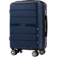 Moderní cestovní kufr SPARROW - vel. S - tmavě modrý - TSA zámek