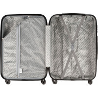Moderní cestovní kufry DUVE - set S+M+L - tmavě šedé - TSA zámek