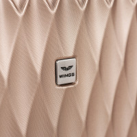 Moderní cestovní kufry DUVE - set S+M+L - rose gold - TSA zámek
