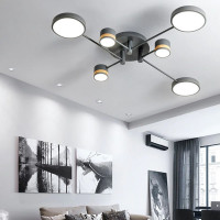 Stropní LED svítidlo GRID extend 81W - černé/hnědé + ovladač