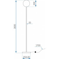 Stojací lampa CLASS - zlatá