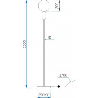 Stojací lampa CLASS bulky - zlatá