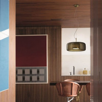 Stropní LED svítidlo SUNSET wide šedé - 5W - zlaté