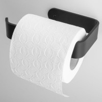 Držák toaletního papíru CORY - hliníkový - černý