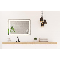 Obdélníkové zrcadlo REA ANGULAR 80x60 cm - s LED podsvícením