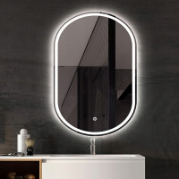 Oválné zrcadlo REA OVAL 60x80 cm - s LED podsvícením