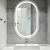 Oválné zrcadlo REA OVAL 60x80 cm - s LED podsvícením