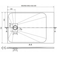 Sprchová SMC vanička MEXEN HUGO 70x120 cm - černá, 42707012