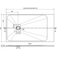 Sprchová SMC vanička MEXEN HUGO 70x140 cm - černá, 42707014