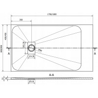 Sprchová SMC vanička MEXEN HUGO 80x180 cm - černá, 42708018