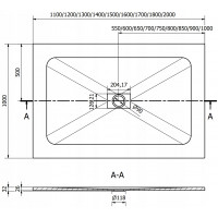 Sprchová SMC vanička MEXEN HUGO 100x110 cm - černá, 42701011