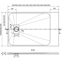 Sprchová SMC vanička MEXEN HUGO 90x110 cm - šedá, 42619011