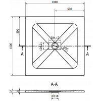 Sprchová SMC vanička MEXEN HUGO 100x100 cm - bílá, 42101010