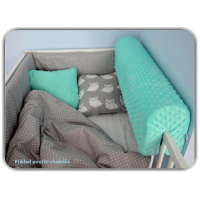 Chránič na dětskou postel MINKY 80 cm - tmavě zelený