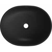 Keramické umyvadlo MEXEN VIKI - černé matné/stříbrné broušené, 21054873