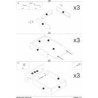 Psací stůl GATE se šuplíky - antracitový/dub wotan