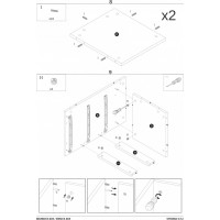 Psací stůl GATE se šuplíky - antracitový/dub wotan
