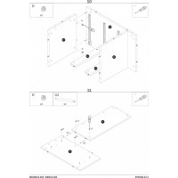 Psací stůl GATE se šuplíky - antracitový/dub wotan