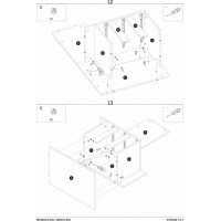 Psací stůl GATE se šuplíky - antracitový/dub wotan