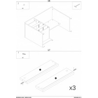 Psací stůl GATE se šuplíky - antracitový/dub wotan