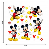 Dětská samolepka na zeď - DISNEY - Mickey pózuje - 30x30 cm