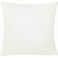 Polštář JESS 45x45 cm - ZEN - bouclé/samet - krémový