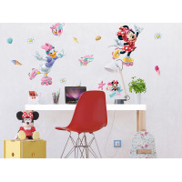 Dětská samolepka na zeď - DISNEY - Minnie a Daisy na kolečkových bruslích - 65x85 cm