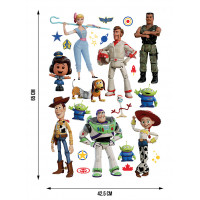 Dětská samolepka na zeď - DISNEY - Příběh hraček - Woody a kamarádi - 42,5x65 cm