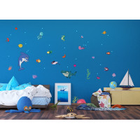 Dětská samolepka na zeď - Mořský svět - 42,5x65 cm
