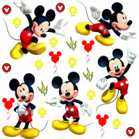 Dětská samolepka na zeď - DISNEY - Mickey pózuje - 30x30 cm