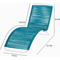 Zahradní lehátko ACAPULCO - tyrkysové