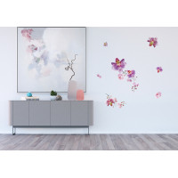 Moderní samolepka na zeď - Orchideje - 42,5x65 cm