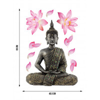 Moderní samolepka na zeď - Buddha - 42,5x65 cm