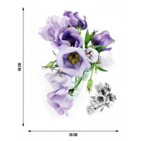 Moderní samolepka na zeď - Fialové květy - 65x85 cm