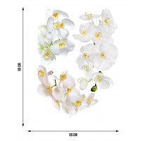 Moderní samolepka na zeď - Květy orchideje - 65x85 cm
