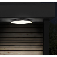 LED venkovní osvětlení, přisazené, čtvercové, IP54, 24W, 1920lm, 4000K, 28cm