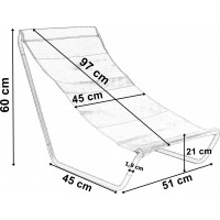 Pomerančové plážové skládací lehátko Olek