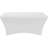 Bílý elastický návlek na cateringový stůl 180 cm
