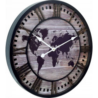 Nástěnné hodiny s mapou světa TORIL