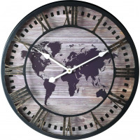 Nástěnné hodiny s mapou světa TORIL