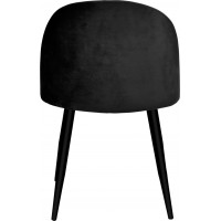 Černá čalouněná židle K-SOUL VELVET