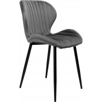 Šedá designová židle Velvet DALLAS