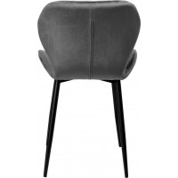Šedá designová židle Velvet DALLAS