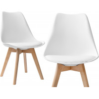 Bílá židle ve skandinávském stylu K-NANTES BLACK DSW
