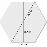 Stříbrné dekorativní akrylové zrcadlo Hex - 8 ks