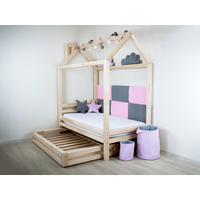 Dětská designová postel z masivu 160x80 cm DOMEČEK 1 se ŠUPLÍKEM